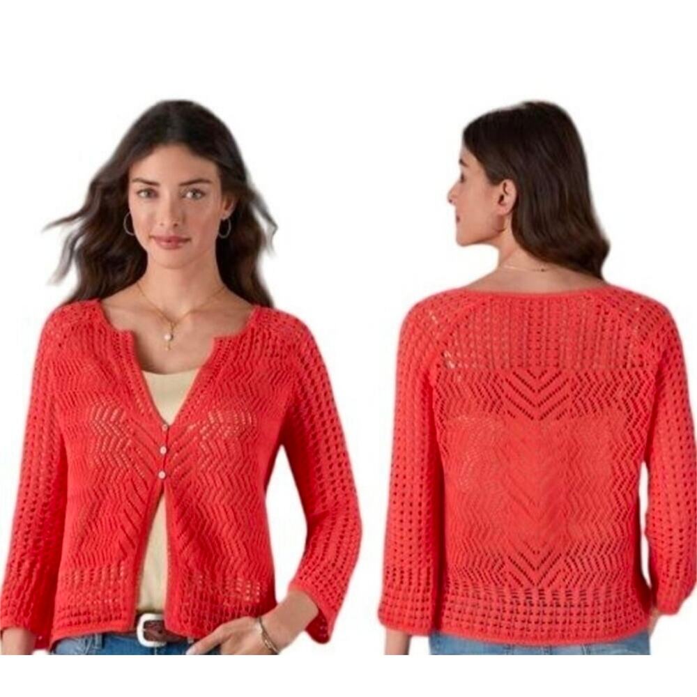 Sundance Vibrant Red Crochet Cardigan